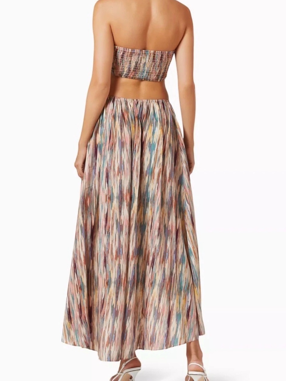 MISA Los Angeles Myka Maxi Dress - Blurred Ikat Print Size [M]